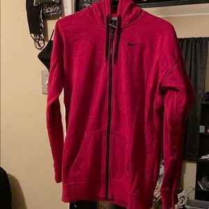 Magenta Nike zip up hoodie/sweatshirt